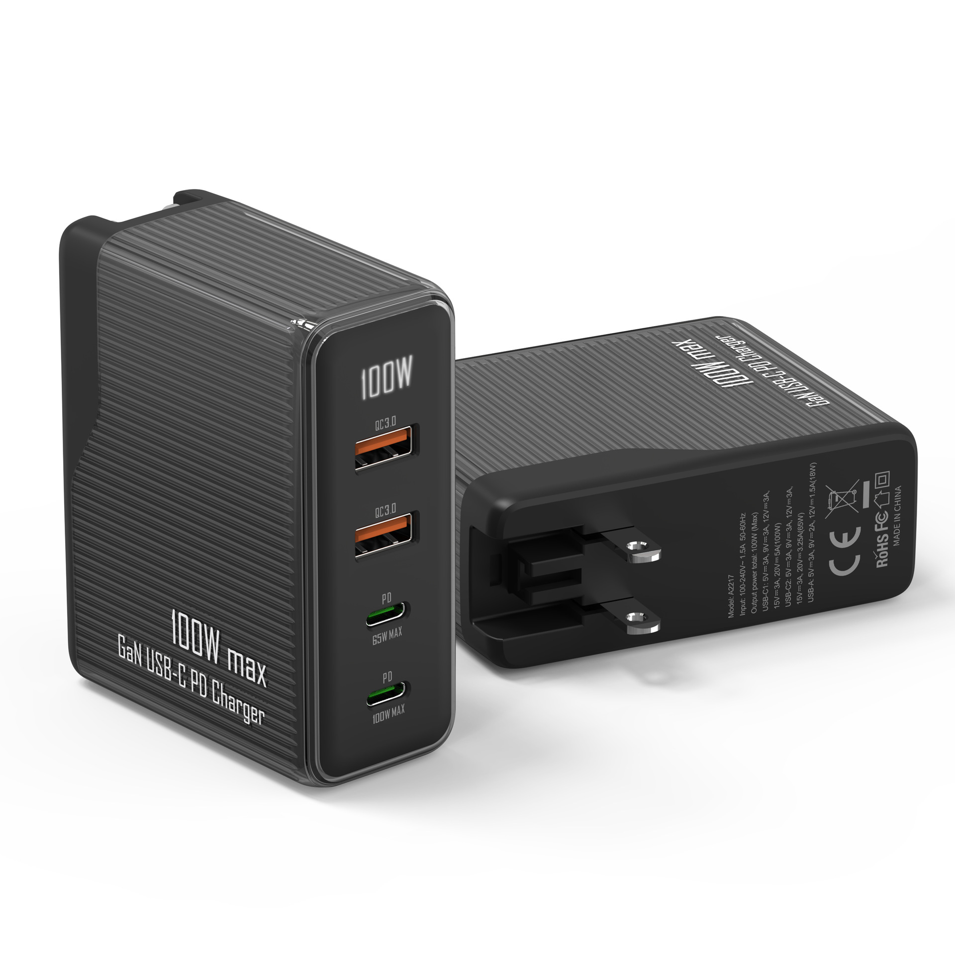 Desktop Charging Hub 100W — Compact