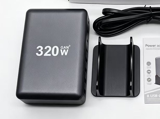 8-Port Desktop Charger 320W GaN — detail view
