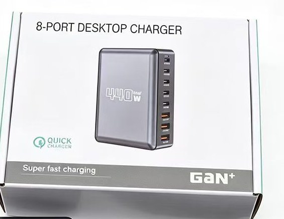 8-Port Desktop Charger 440W GaN — detail view