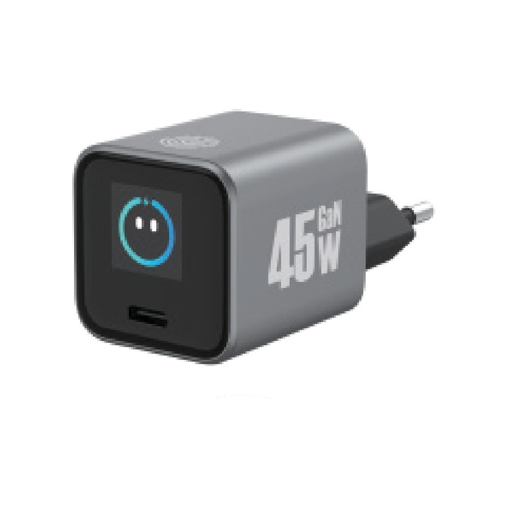 Smart Display Wall Charger 45W — GaN USB-C charger by Dangel Technology