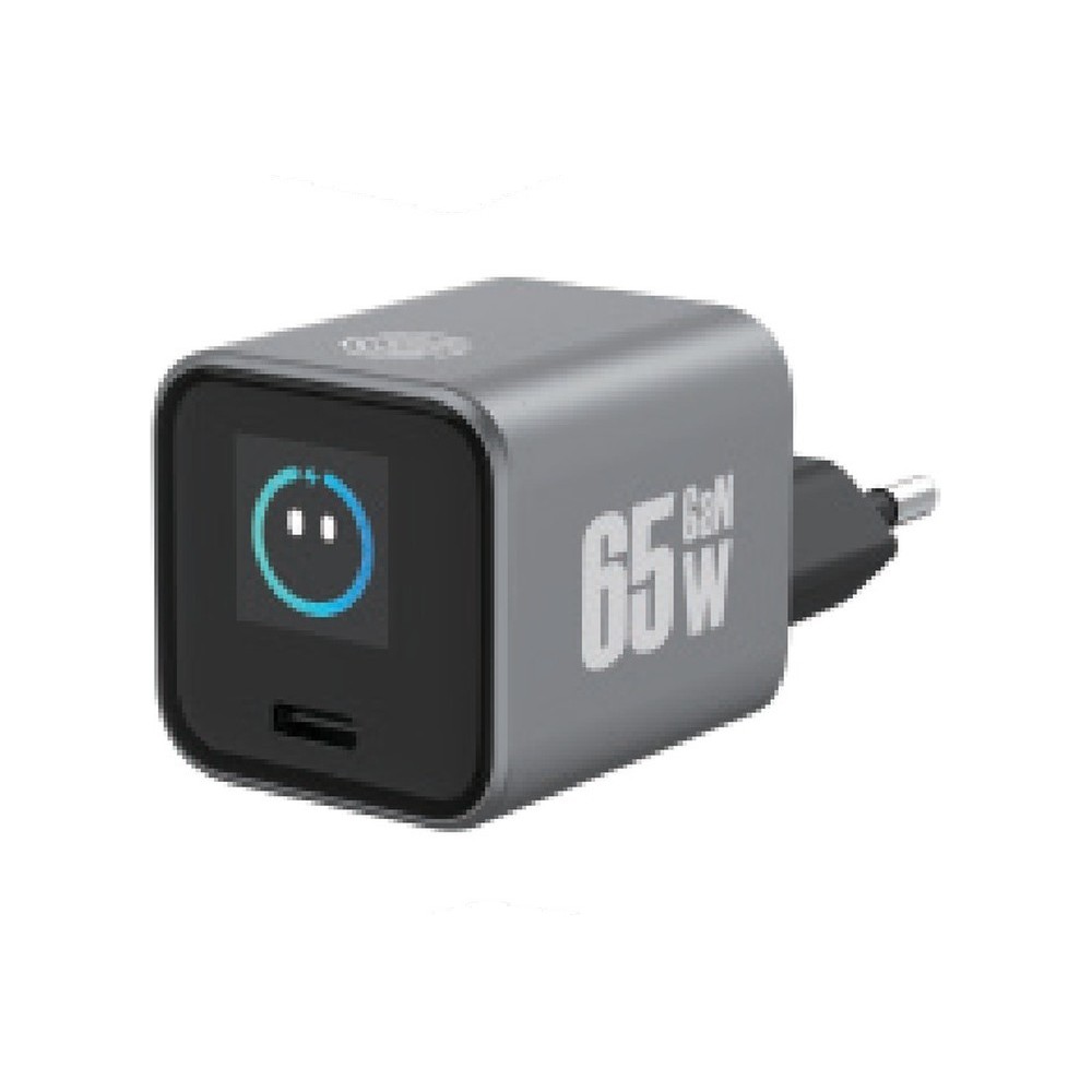 Smart Display Wall Charger 65W — GaN USB-C charger by Dangel Technology